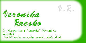 veronika racsko business card